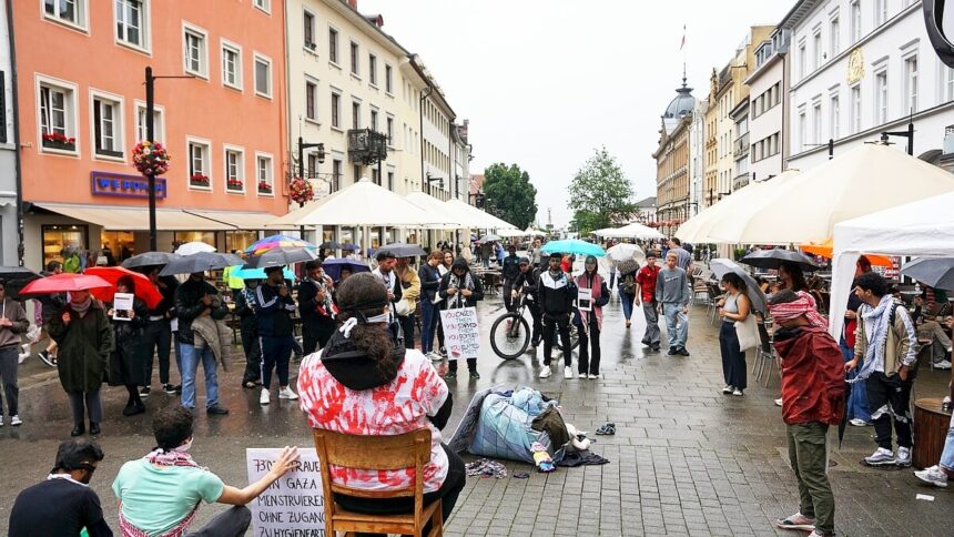 Mahnwache Marktstätte 22.06.2024 © Rettet Gaza