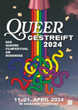 Filmfestival Queergestreift, Plakat 2024 © Zebra Kino