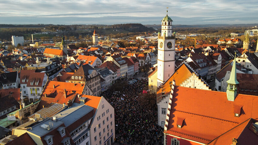 Demo Laut Gegen Trechtsravensburg 2025 01 25 © Oberschwaben Gegen Rechts