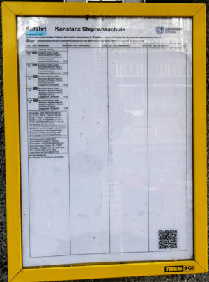 Fahrplan Öv Stephansschule © Pit Wuhrer