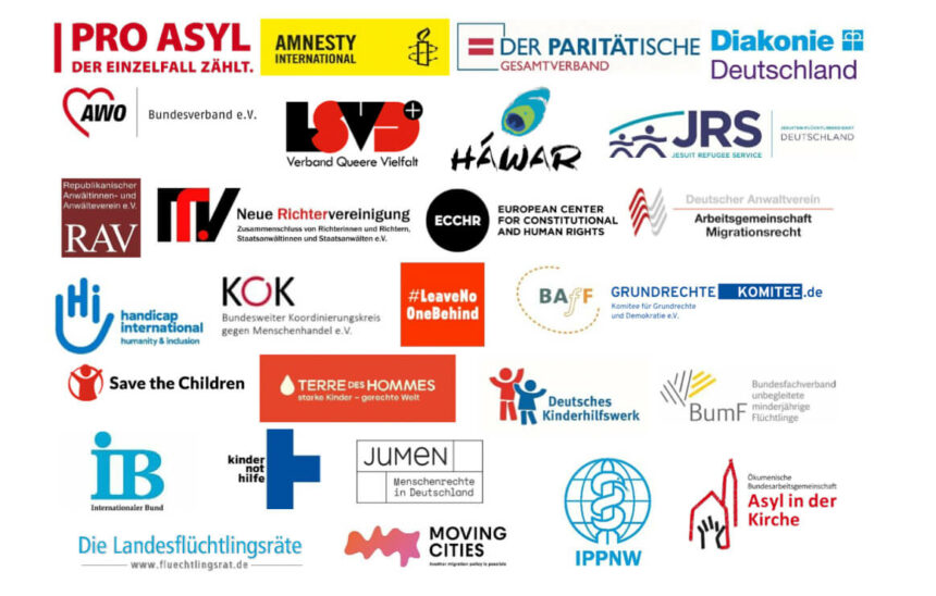 Organisationen Logos Appell Flüchtlingsschutz