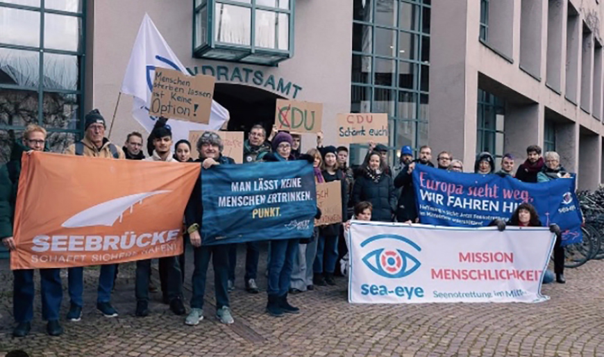 Protestaktion Gegen Den Cdu Antrag Kreistag 2024 12 09 © Seebrücke