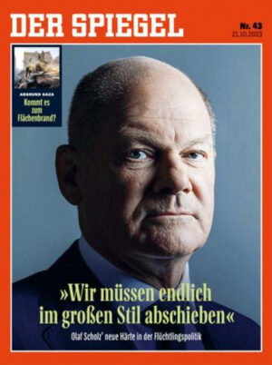 Titelbild Spiegel 43 2023 Scholz Abschieben